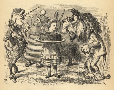 The Sharing of the Cake between the Lion and the Unicorn, Illustration from 